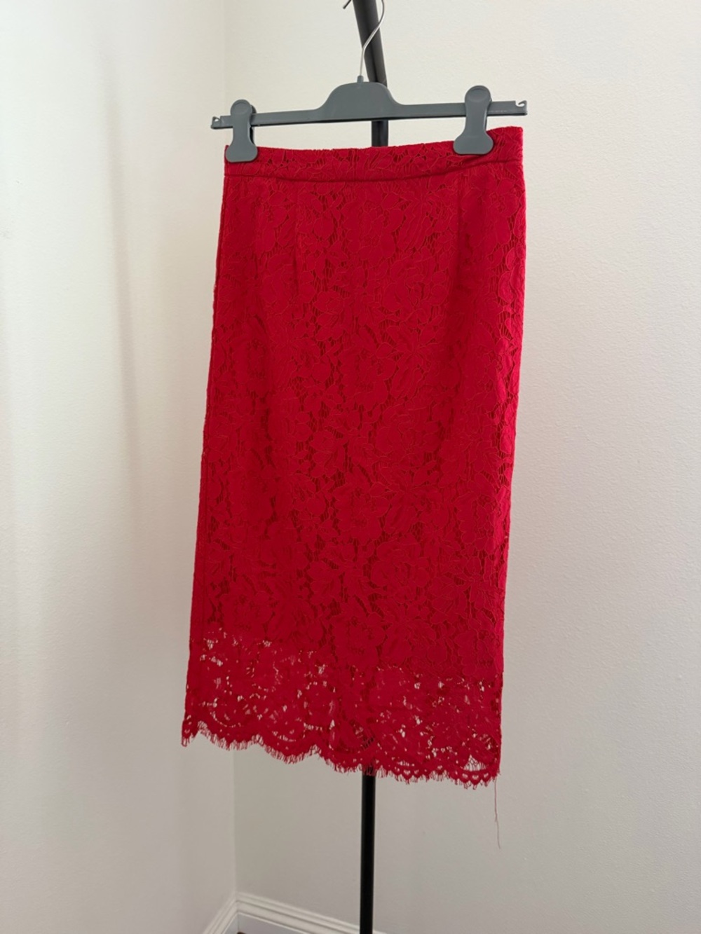 Rachel Parcell Red Lace Midi Pencil Skirt - Picture 3 of 8